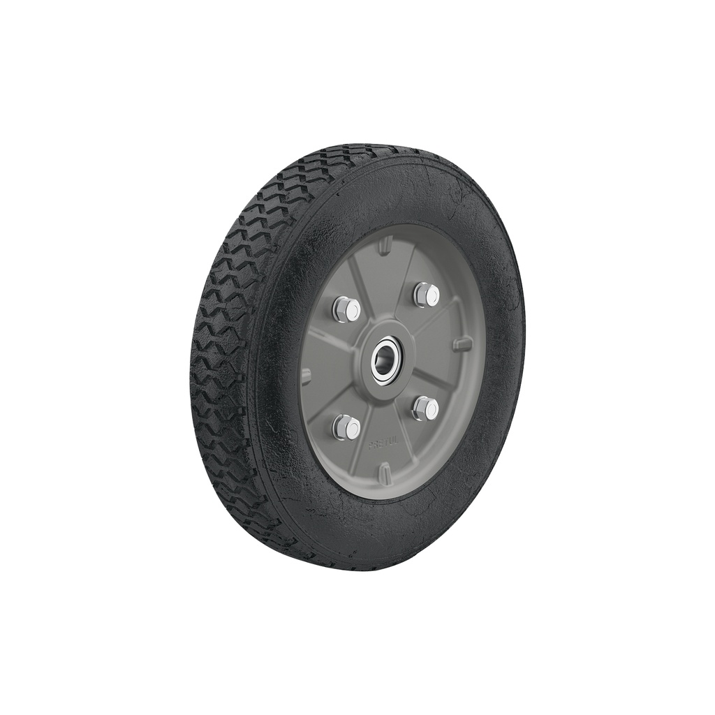 Rueda de hule sólido 10' para diablo, doble balero, PRETUL
