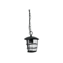 Arbotante tipo farol moderno colgante para exteriores, negro