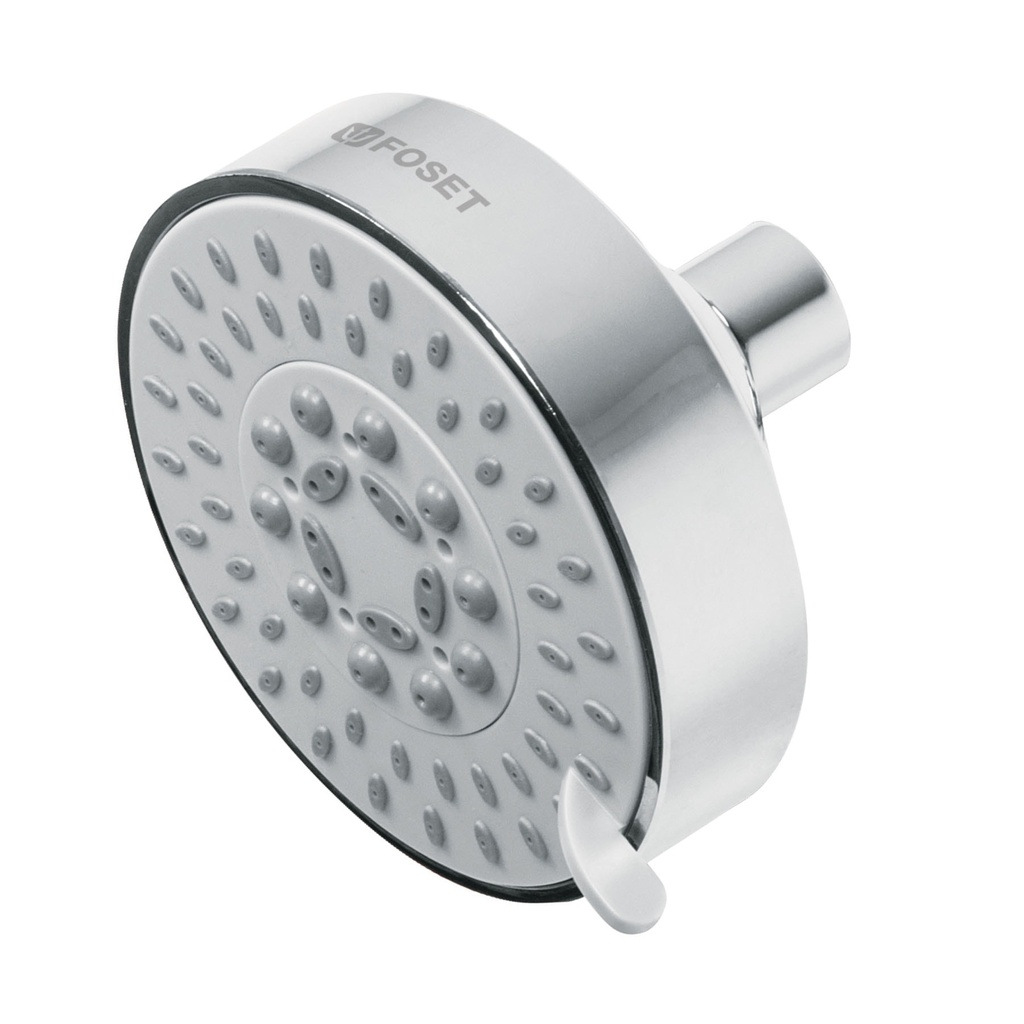 Regadera cromo 4'con 5 funciones, sin brazo, FOSET ELEMENT