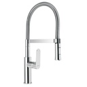 Monomando nariz flexible para fregadero, cromo,FOSET RIVIERA