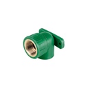 Codo oreja 90° PPR, 3/4', hembra con inserto metálico, FOSET