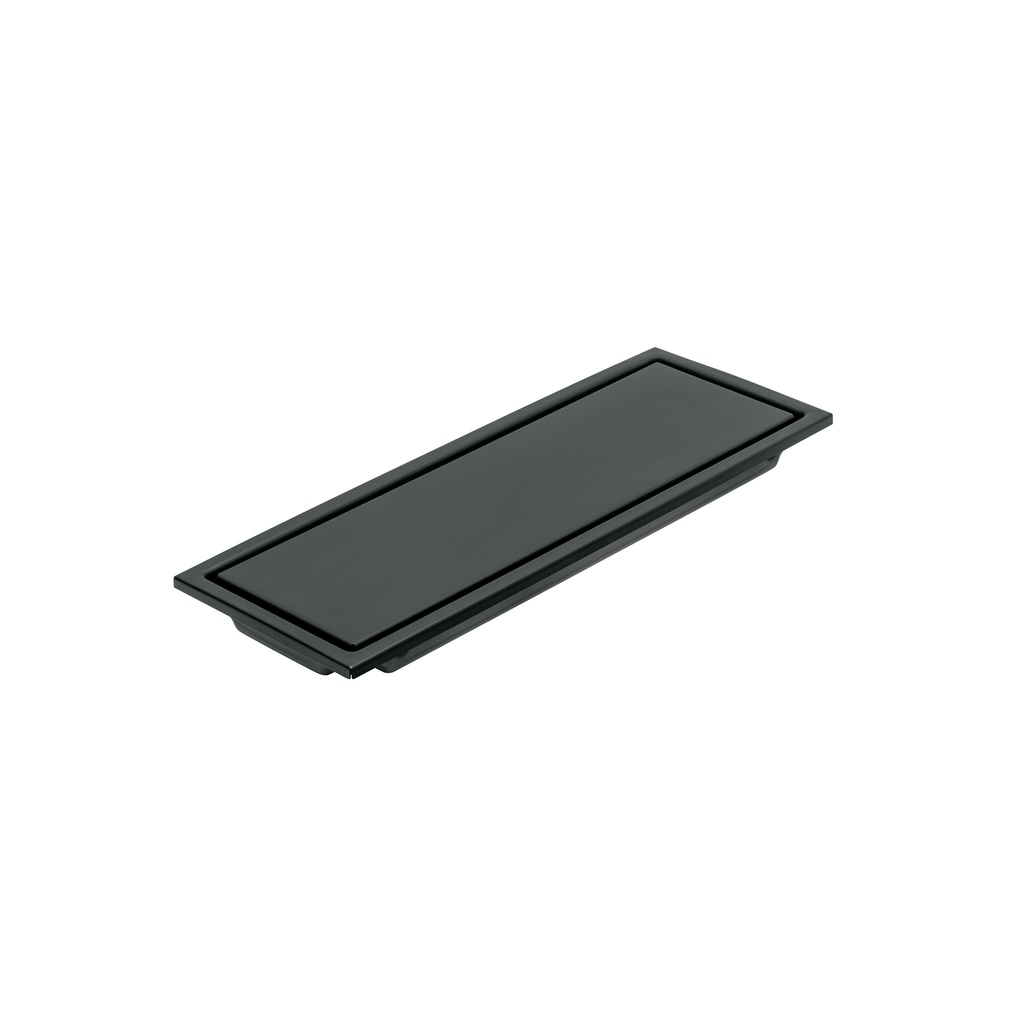 Resumidero rectangular 30x11cm reversible, negro, FOSET AQUA