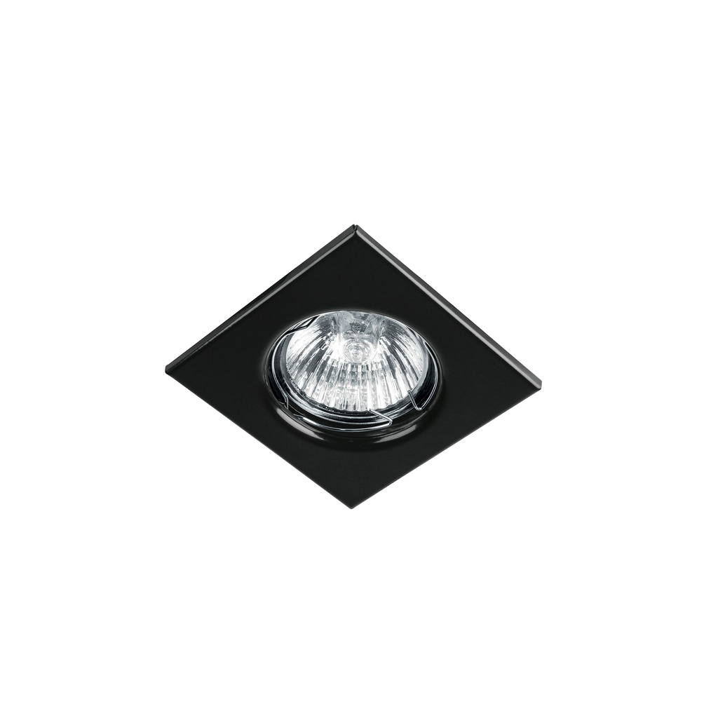 Luminario cuadrado negro spot fijo, lámpara no incluida