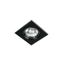 Luminario cuadrado negro spot fijo, lámpara no incluida