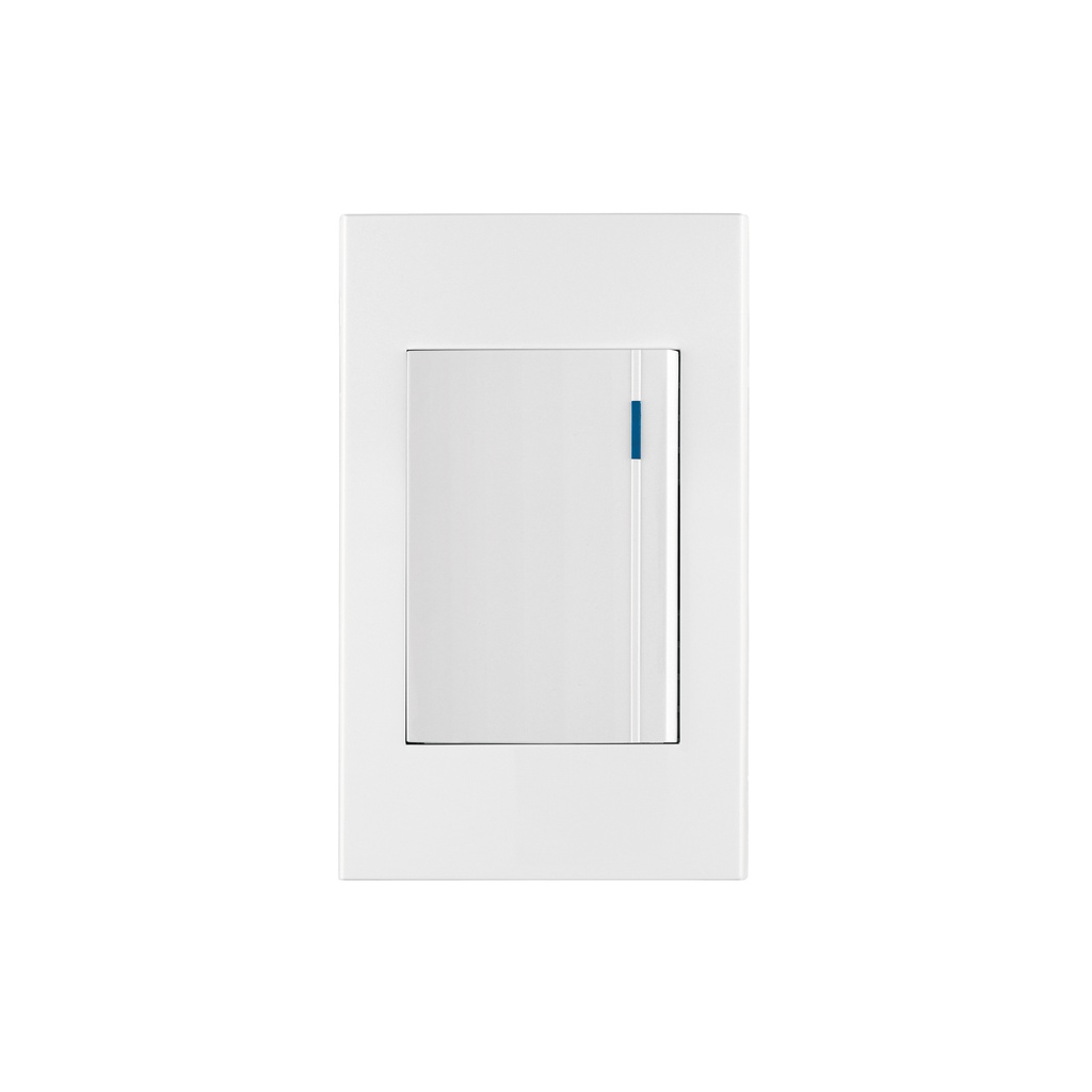 Placa armada 1 interruptor, 3 módulos, Española, blanco