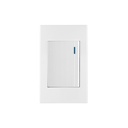 Placa armada 1 interruptor, 3 módulos, Española, blanco