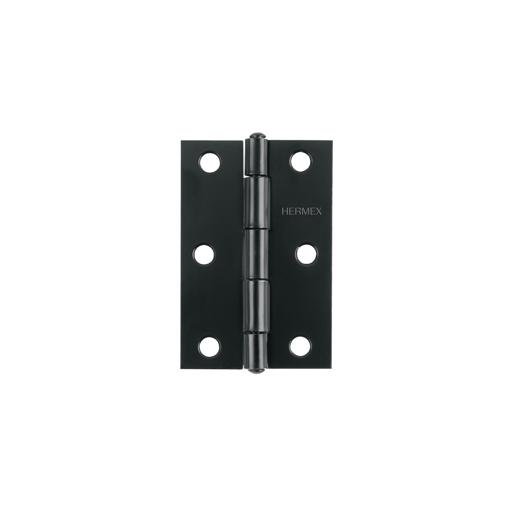 Bisagra rectangular 3' negra, HERMEX