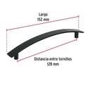 Jaladera de 128mm, línea Contempo, negro, HERMEX