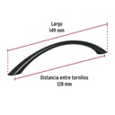 Jaladera de 128mm, línea Arco, negro, HERMEX