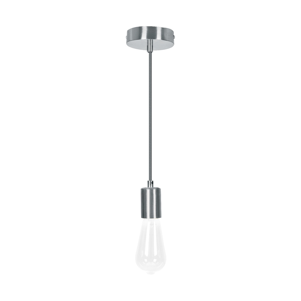 Socket colgante metálico, satín, VOLTECK