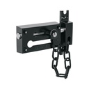 Pasador con cadena para puerta, acabado negro, HERMEX