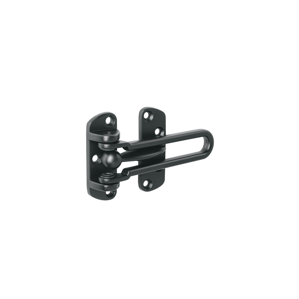 Pasador abatible para puerta, acabado negro, HERMEX