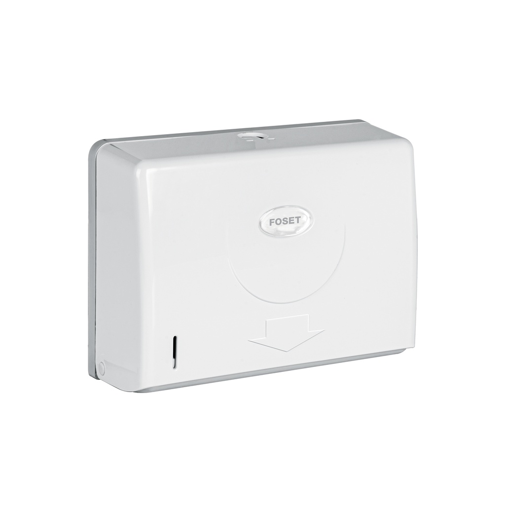 Dispensador chico para toallas de papel, blanco, FOSET BASIC