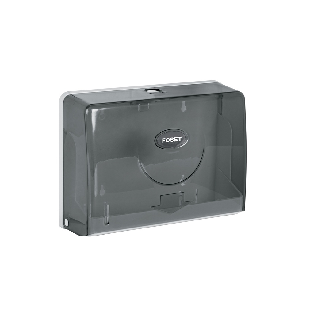 Dispensador chico para toallas de papel, humo, FOSET BASIC