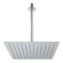 Regadera plato cuadrado 12' con brazo, cromo, FOSET RIVIERA