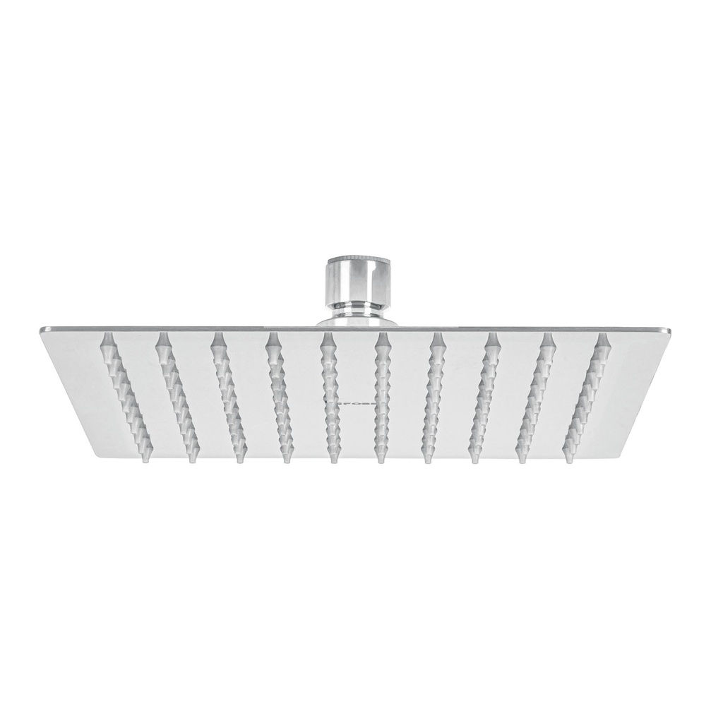 Regadera plato cuadrado 8' sin brazo, cromo, FOSET RIVIERA