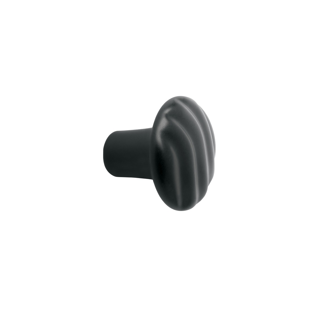 Perilla metálica estilo 'Toledo', acabado negro, HERMEX