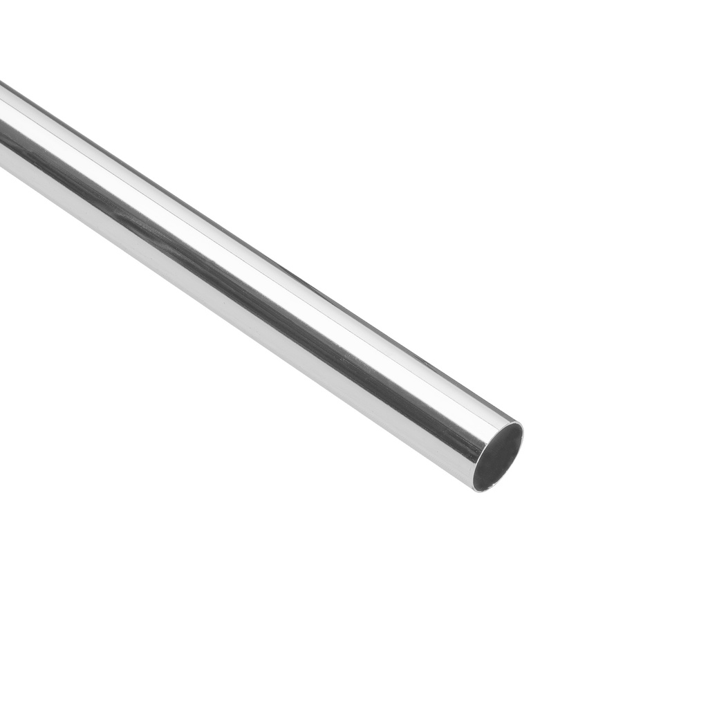 Tubo redondo para clóset,1.2 m, acero cromado, HERMEX