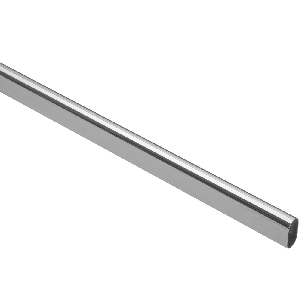 Tubo ovalado para clóset, 3 m, aluminio, HERMEX