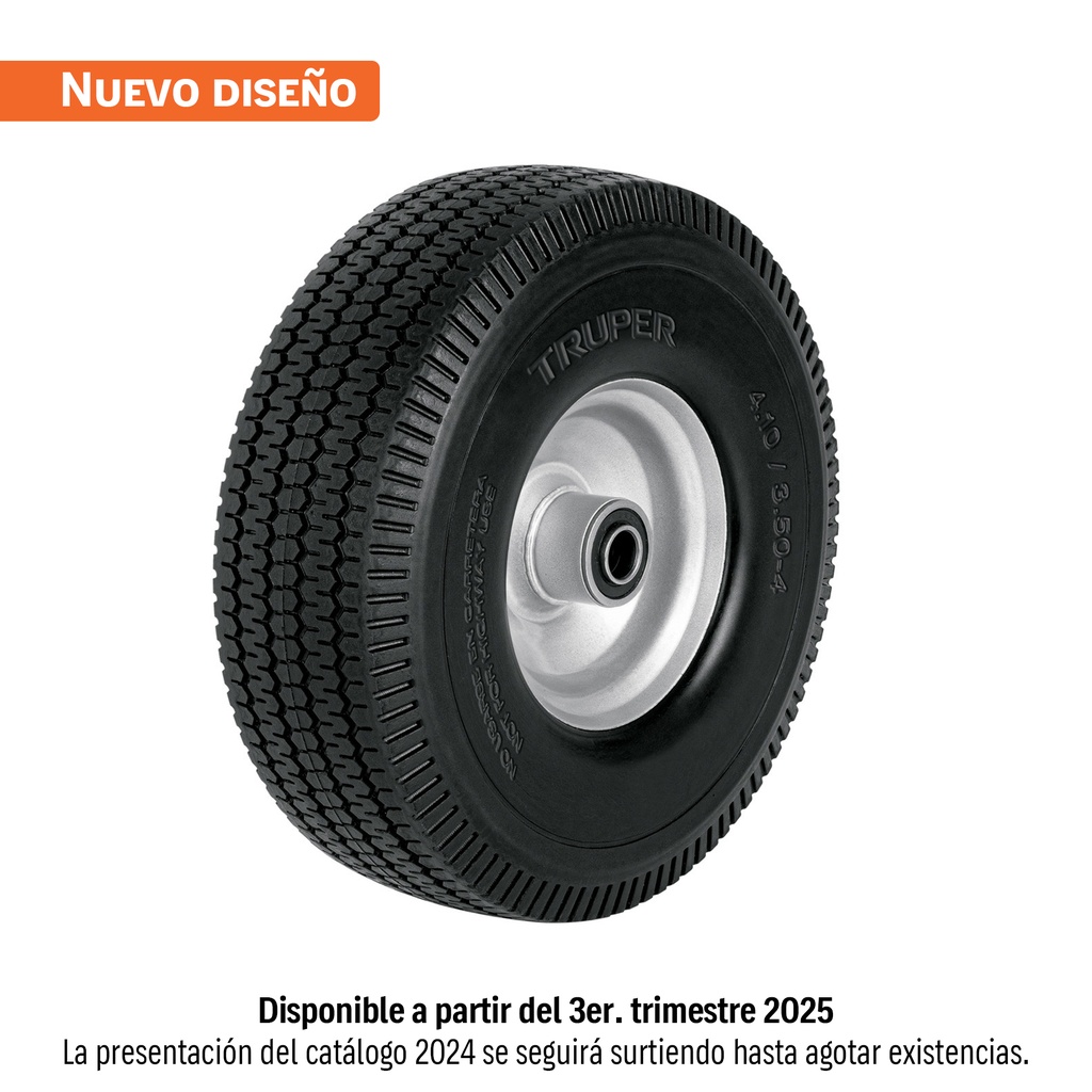 Rueda imponchable 10' para eje central, TRUPER