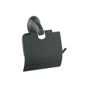 Portarrollo con cubierta, negro, FOSET AQUA