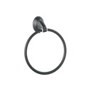 Toallero de argolla, negro, FOSET AQUA