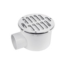Coladera 5' salida lateral, ABS, rejilla cromada 3 tornillos