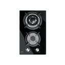 Parrilla gas empotrable 30cm, 2 quem, vidrio negro, RIVIERA