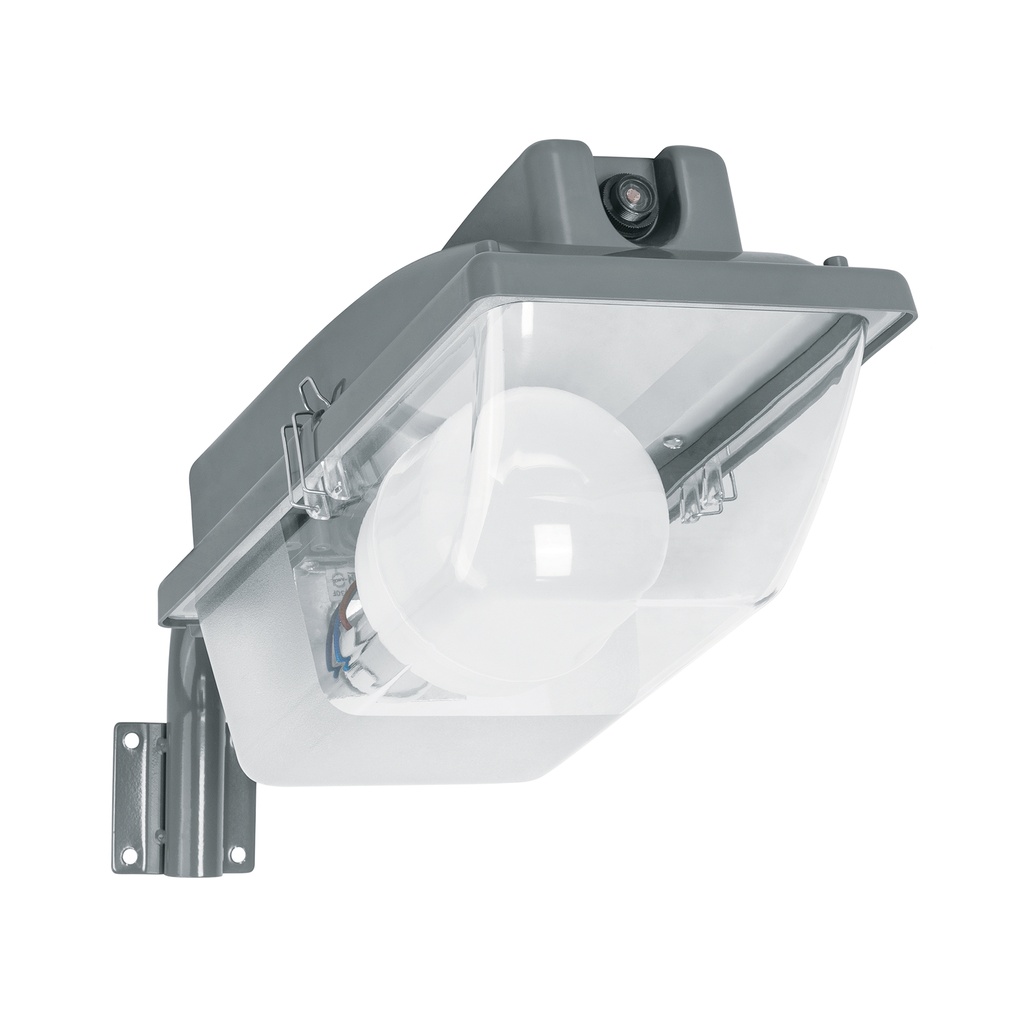 Luminario suburbano ABS con foco LED 30W 6500K sensor de luz