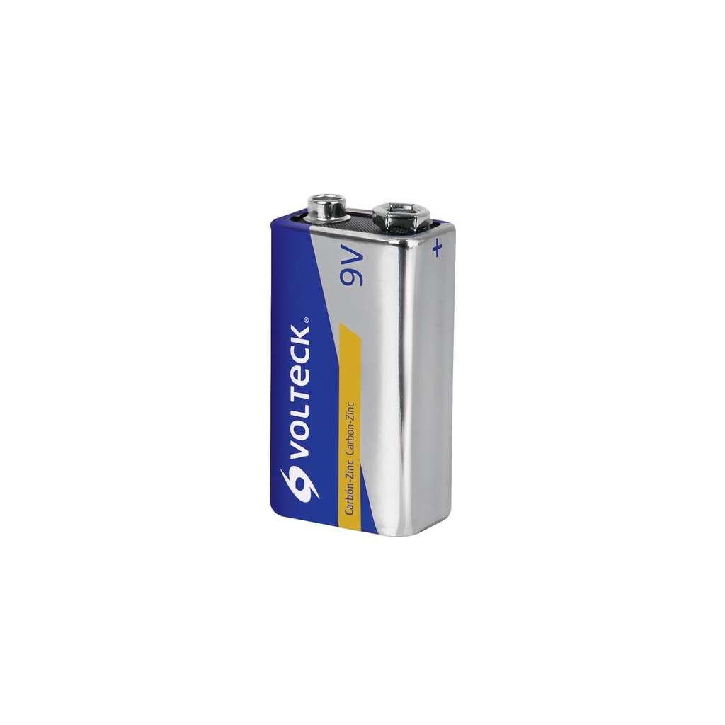 Blíster con 1 pila zinc-carbón 9 V, VOLTECK