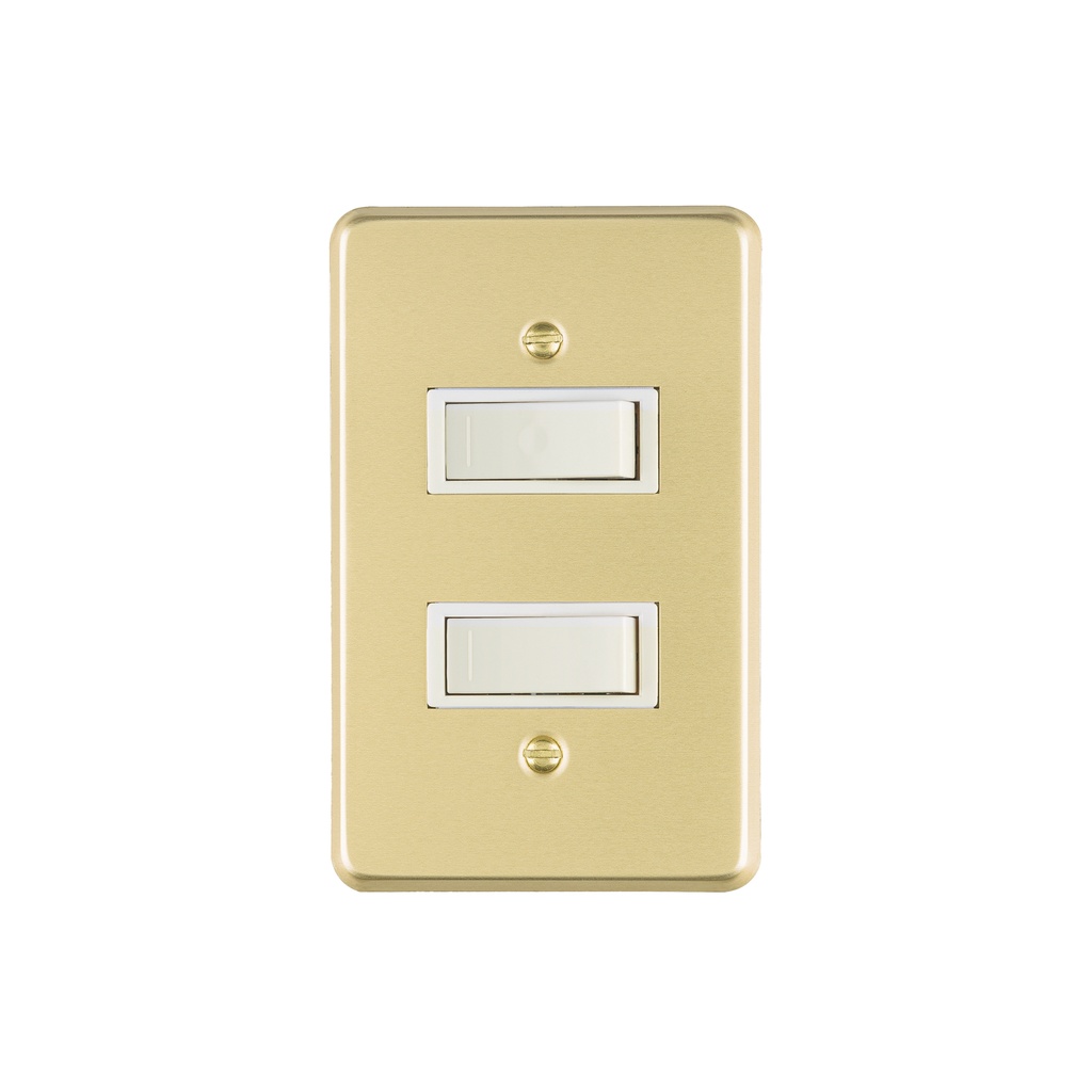 Placa armada 2 interruptores sencillos, línea Económica