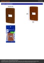 Placa 1 módulo de ABS, línea Italiana, acabado madera