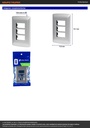 Placa 3 módulos de ABS, línea italiana, color plata, VOLTECK