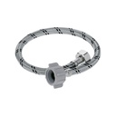 Manguera p/WC, acero inox, 1/2'x7/8', 50 cm, plástico/latón