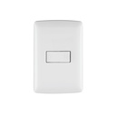 Placa armada 1 interruptor escalera, blanco, línea Italiana