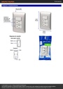 Placa armada 2 contactos e interruptor,plata, línea Italiana
