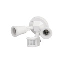 Arbotante blanco c/sensor movimiento, lámparas no incluidas