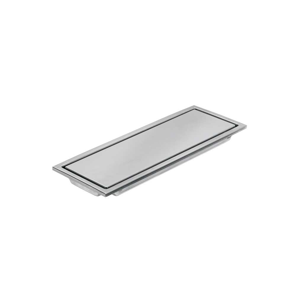 Resumidero rectangular 30x11cm reversible, inox, FOSET AQUA