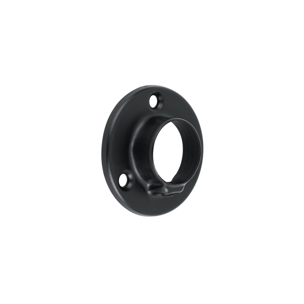 Brida negra para tubo redondo de closet, HERMEX