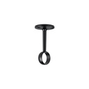 Soporte negro para tubo redondo de closet, HERMEX