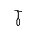 Soporte negro para tubo ovalado de closet, HERMEX