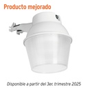 Luminario suburbano ABS con foco LED 40W 6500K sensor de luz