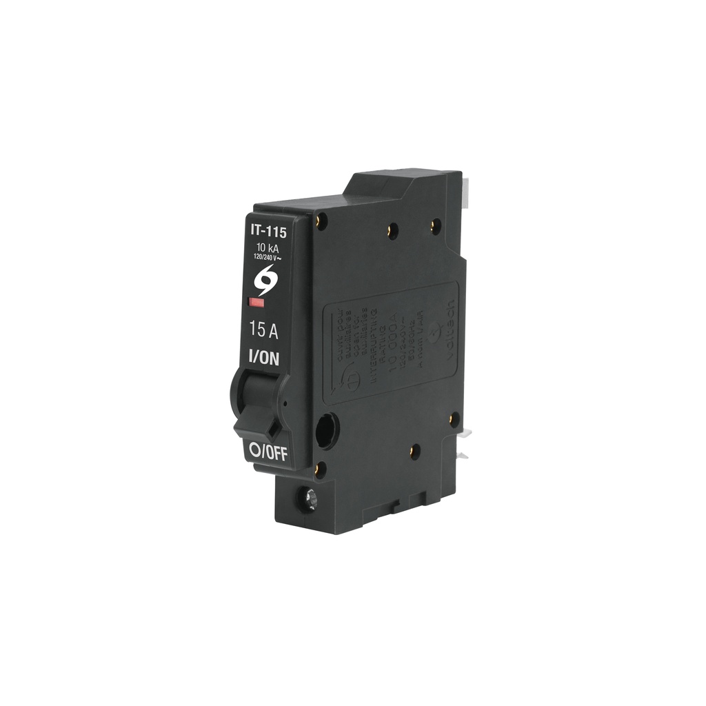 Interruptor de 1 polo 15A, enchufable, VOLTECK