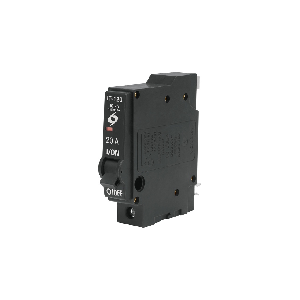 Interruptor de 1 polo 20A, enchufable, VOLTECK