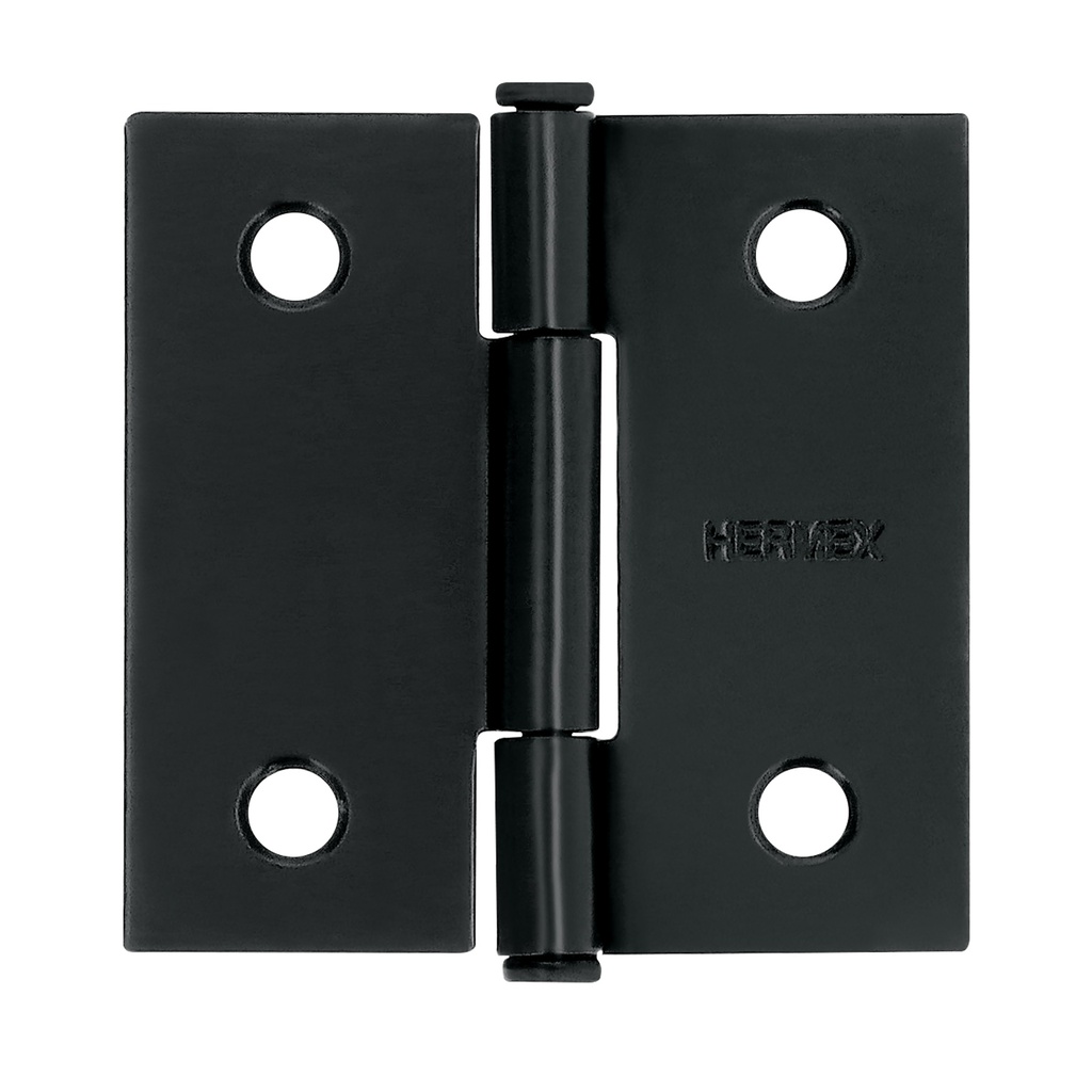 Bisagra cuadrada 2', negro mate, cabeza plana, HERMEX