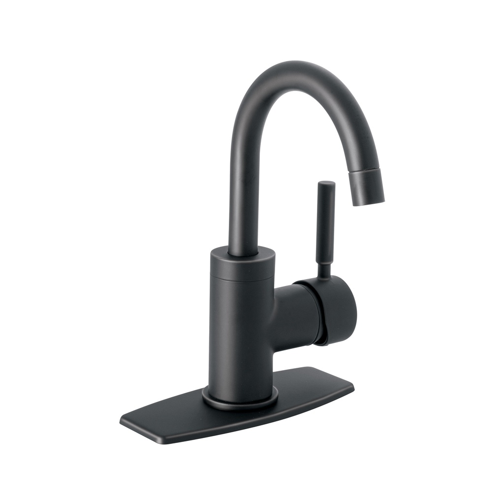 Monomando corto para lavabo, negro mate, FOSET TÚBIG