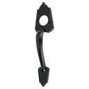 Chapetón metálico para puerta, acabado negro