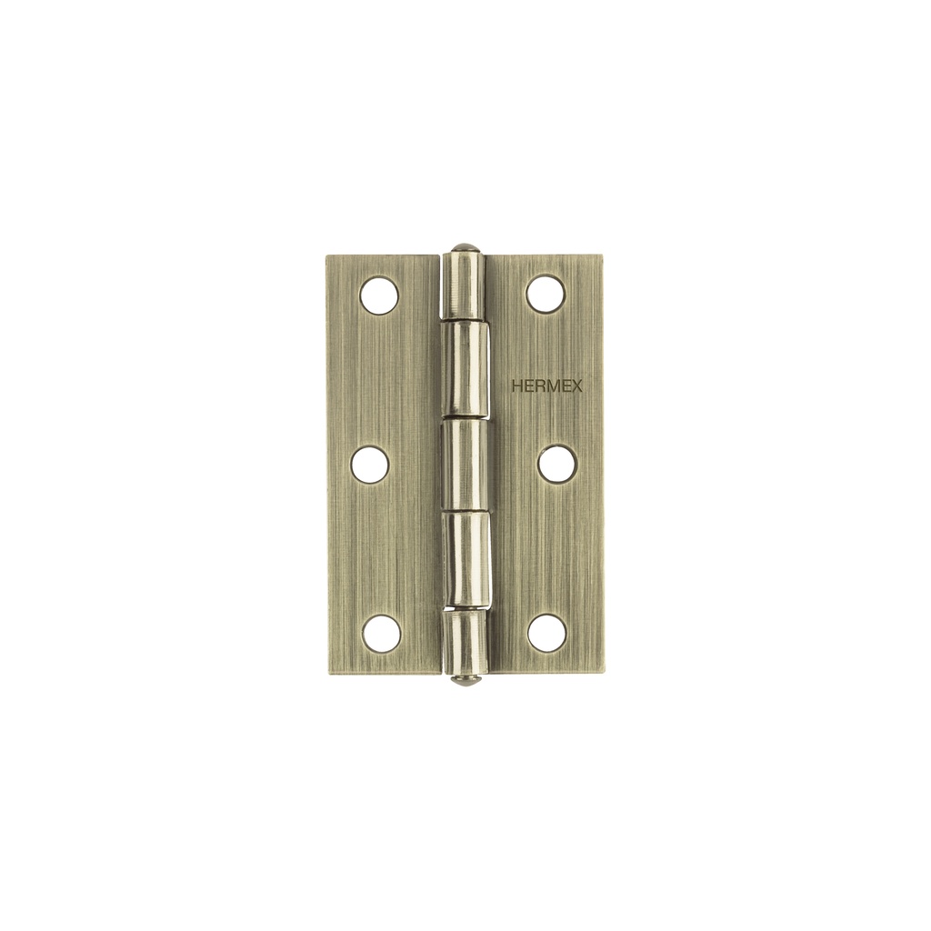 Bisagra rectangular 3' latón antiguo, HERMEX