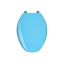 Asiento alargado con tapa para WC, abierto, azul, FOSET