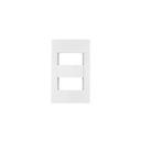 Placa 2 ventanas, 1 módulo, línea Española, color blanco